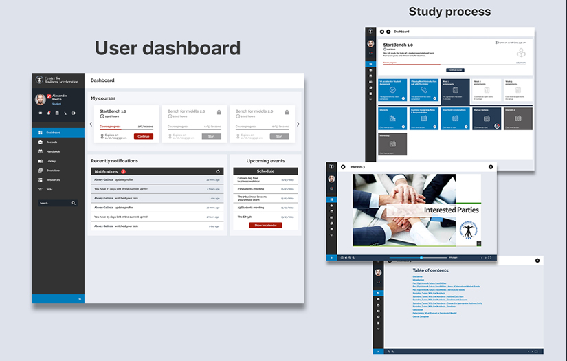 e-learning (LMS) website screenshot 2